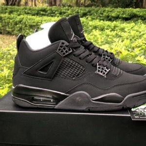 Black cat air Jordan retro 4’s